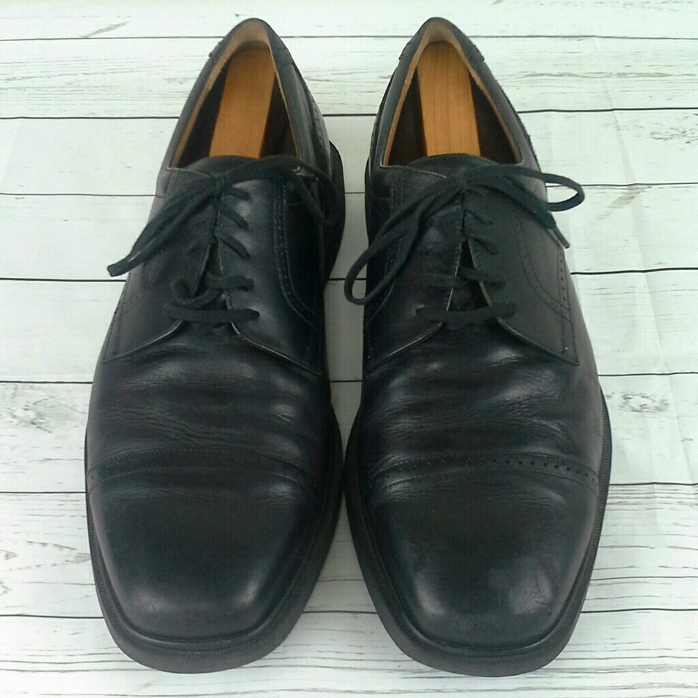 <$> SOLD <$>             Rockport Dressport Captoe Oxfords Blk Leather 11XW - Picture 2 of 8